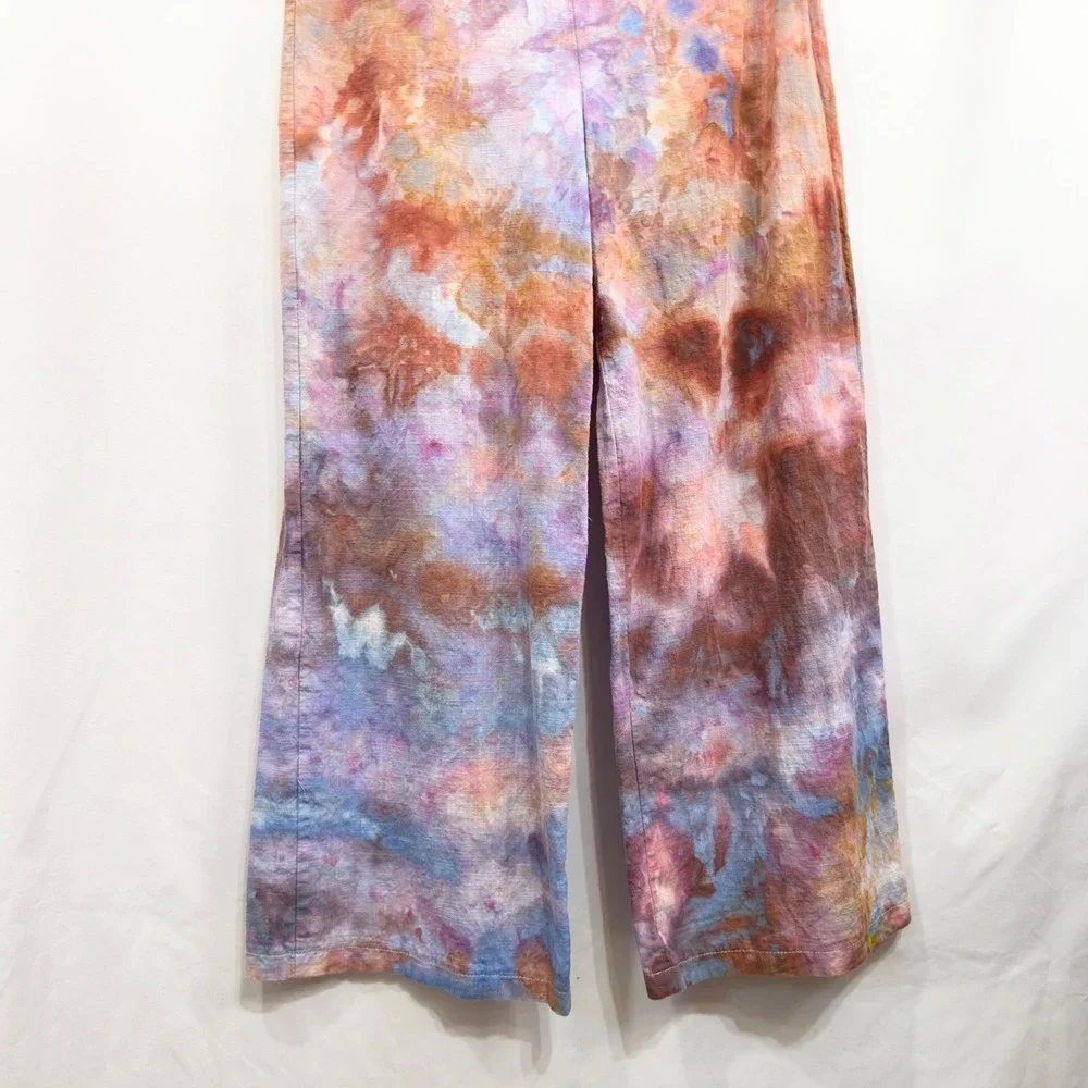Princess Polly Size 0 Jumpsuit Handmade Tie Dye One Shoulder Wide Leg 988‎